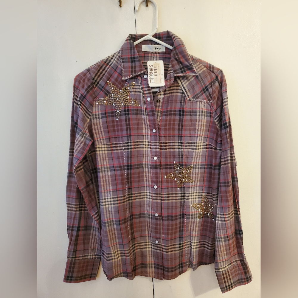 Womens Western Shirt Juniors S pearl Snap